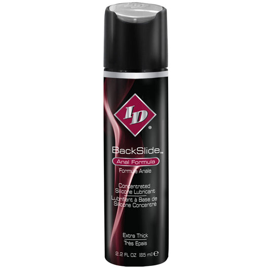 A tube of id lube backslide anal lubricant, designed for comfortable anal play.