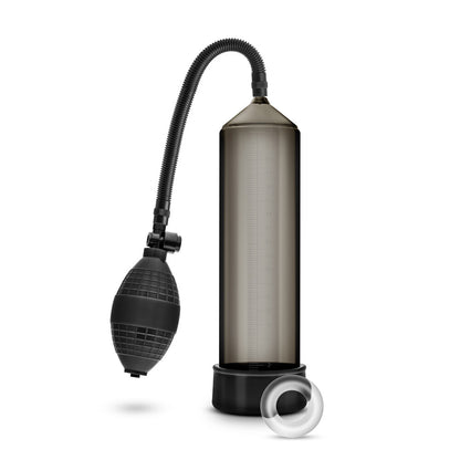 Blush Novelties VX101 male enhancement pump, clear cylinder with pressure gauge for penis enlargement.