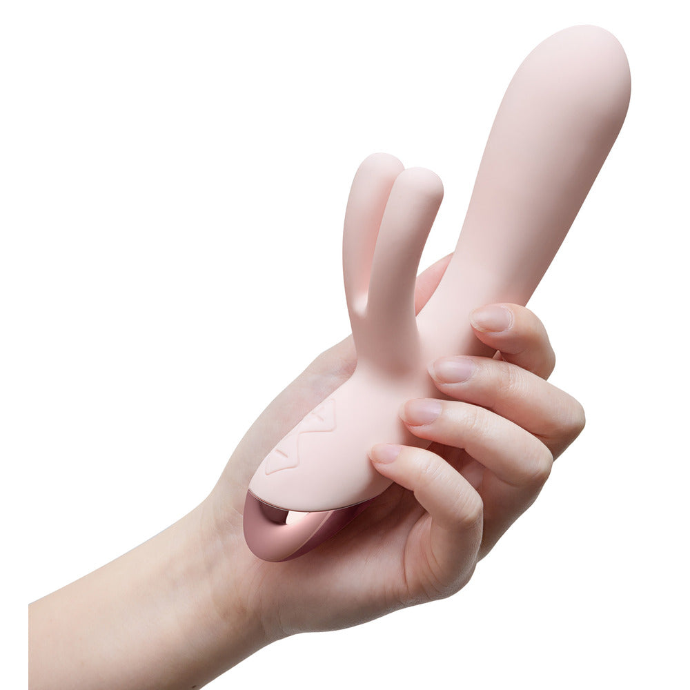 Elora pink triple stimulation vibe for clitoral play, a delightful addition to your pleasure collection.