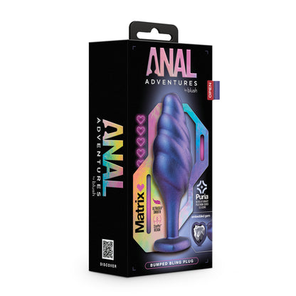 Matrix bumped bling butt plug from blush novelties, a sparkly treat for anal play.
