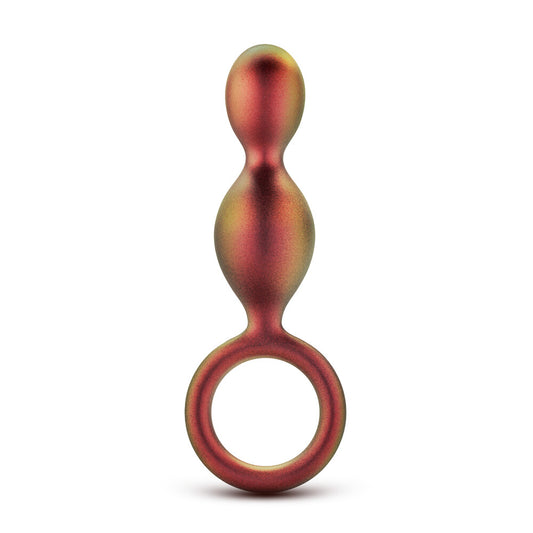 Two linked blush novelties butt plugs, designed for anal play, with a smooth finish.