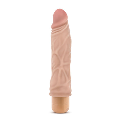 Blush Novelties dr. skin cock vibe: vibrating penis dildo, realistic texture, skin-safe material.
