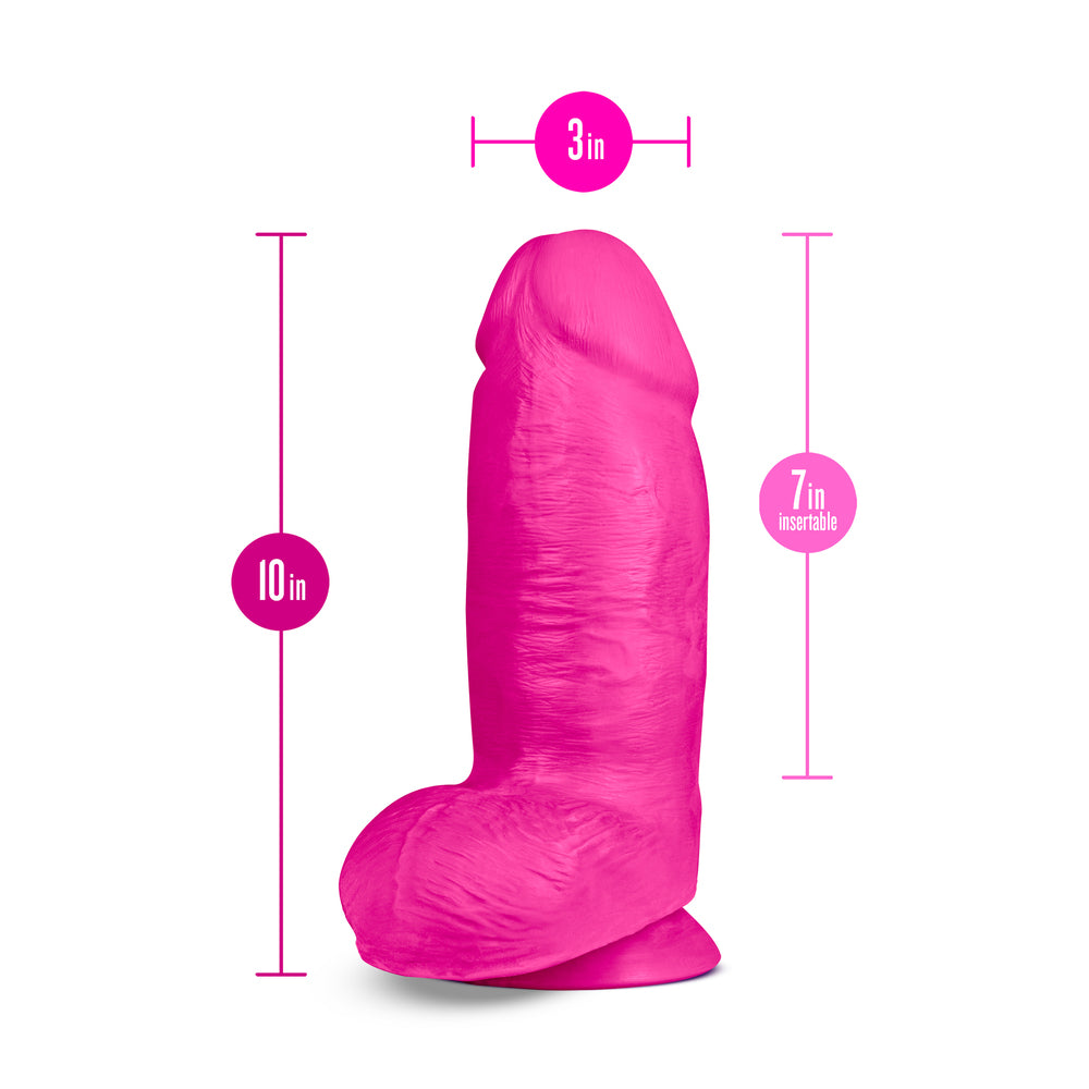 Blush Novelties bold chub dildo, 10 inch, natural skin tone, realistic penis vibrator.