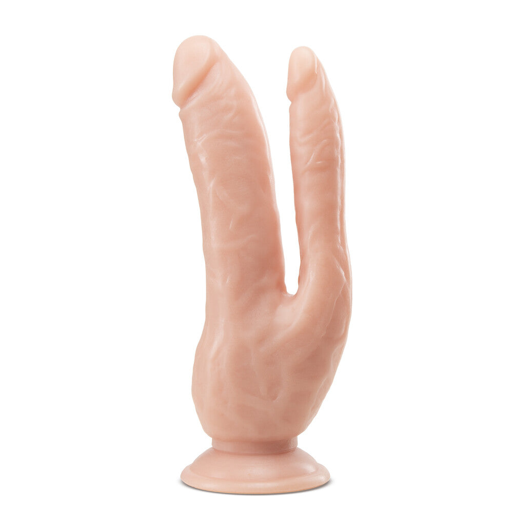 Blush Novelties dual 8-inch dildo with suction cup, penetrating style, flexible material