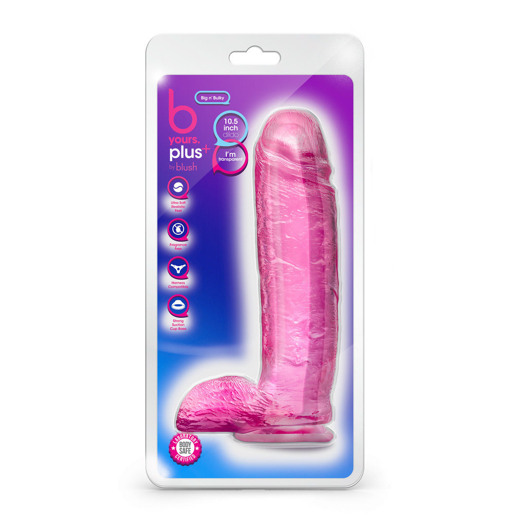 Realistic, large, beige dildo from Blush Novelties, ten and a half inches, for adult use.
