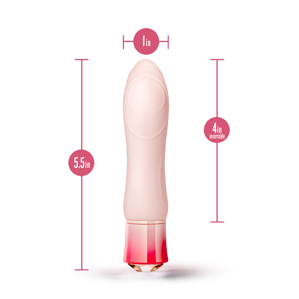 Mini morganite vibrator, part of the Blush Novelties collection, in an elegant gemstone style.