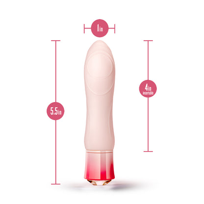 Mini morganite vibrator, part of the Blush Novelties collection, in an elegant gemstone style.