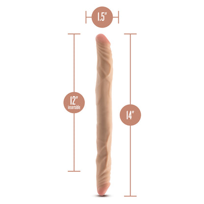 blush novelties dr skin posable double dong in a realistic flesh tone colour