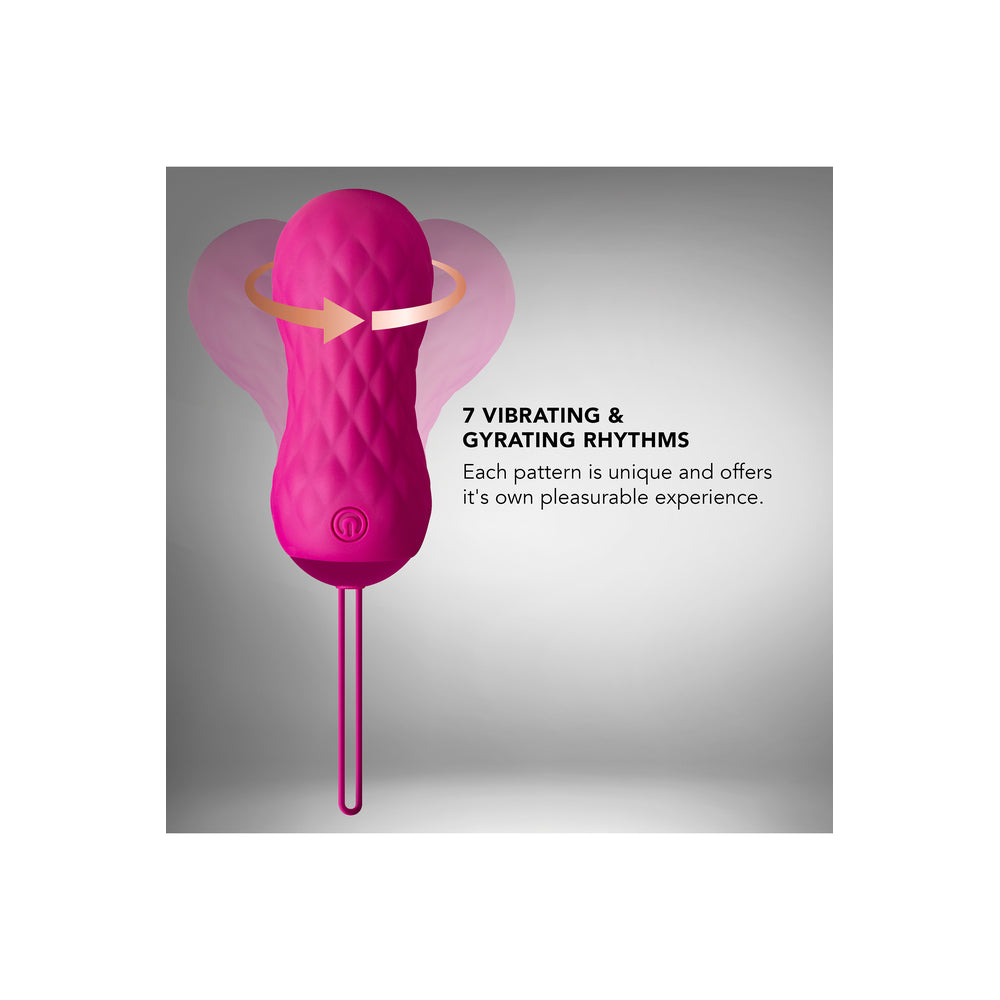 Remote control vibrating egg for kegel exercise, blushing pink and ergonomically designed.
