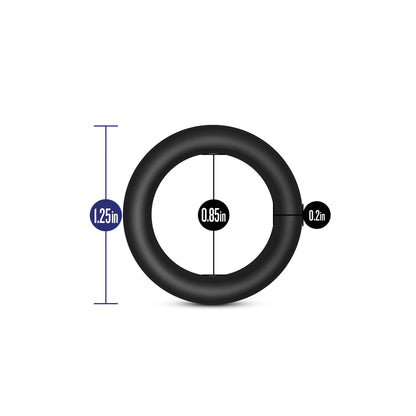 Small black silicone blush novelties vs2 cock rings for enhanced pleasure and performance.