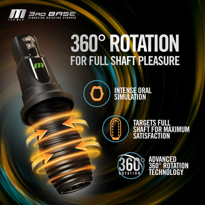 Blush Novelties 3rd Base vibrating masturbator with rotating action for thrilling solo fun.