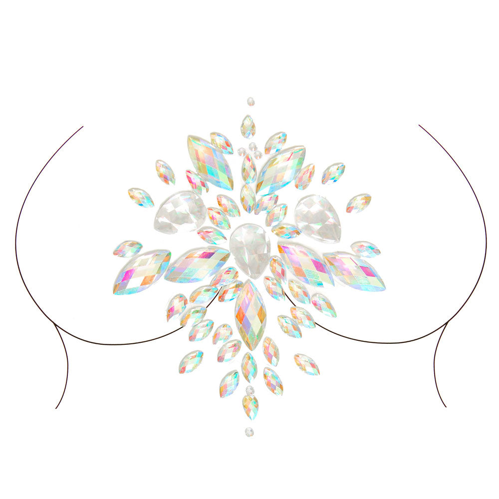 Celestial body jewels sticker from Leg Avenue, stick-on face and body gems for festival glamour.