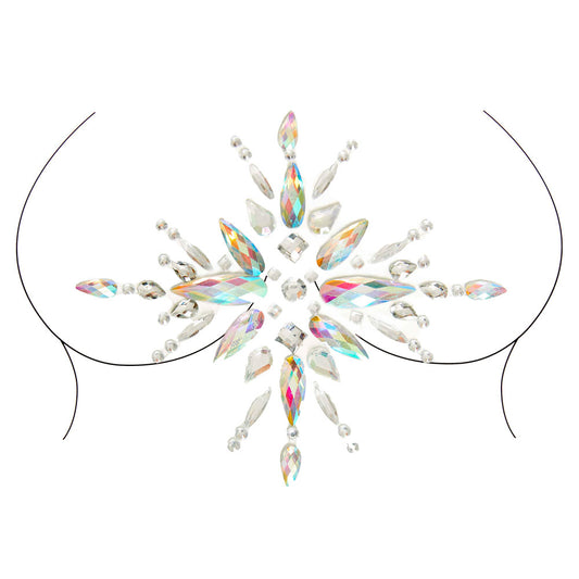 Soleil body jewels sticker, shimmering gems and pearls for glamorous body art, body jewellery