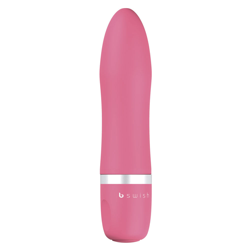 bswish bcute mini classic vibrator, a small personal massager in a smooth, pale pink silicone finish