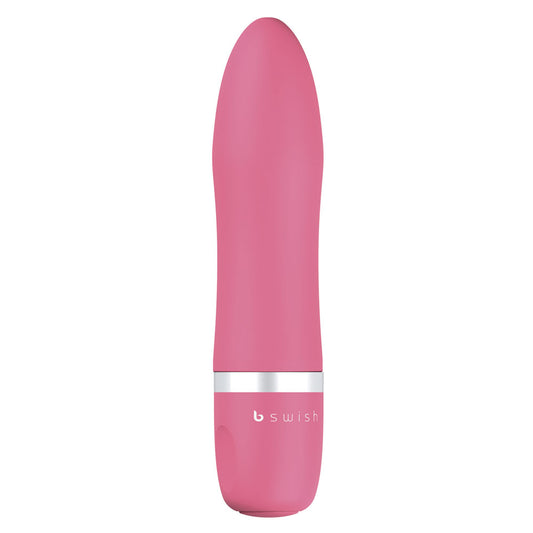 bswish bcute mini classic vibrator, a small personal massager in a smooth, pale pink silicone finish