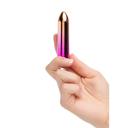 Sleek aluminium point bullet mini vibrator, a discreet pleasure object for pinpoint stimulation.