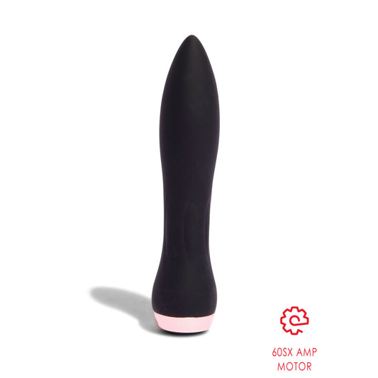 Nu Sensuelle black silicone bullet vibrator, a small and discreet personal massager.
