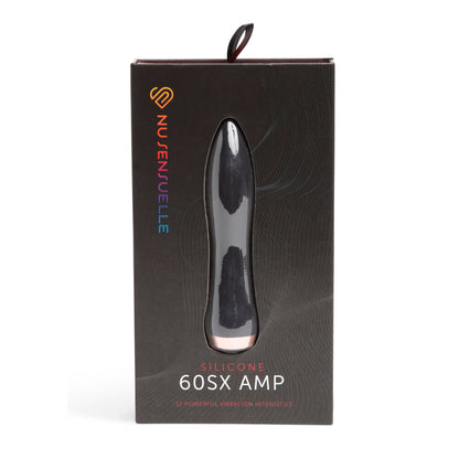 Black, silicone bullet vibrator from Nu Sensuelle, a compact and powerful pleasure toy.
