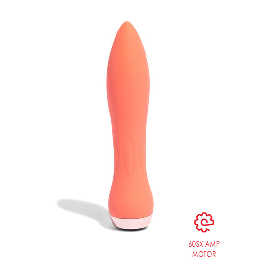 Compact silicone bullet vibrator, ideal for targeted stimulation and discreet personal pleasure.