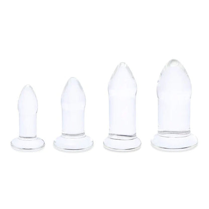 A set of three graduated b-vibe anal dilators made of smooth, body-safe silicone.