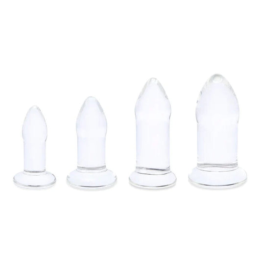 A set of three graduated b-vibe anal dilators made of smooth, body-safe silicone.
