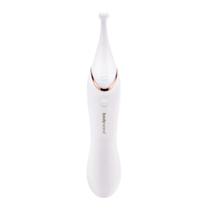 Bodywand clit stimulator with dual ends for varied pleasure, in a sleek design.