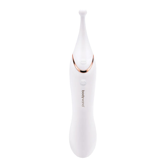 Bodywand clit stimulator with dual ends for varied pleasure, in a sleek design.