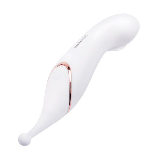 Bodywand dual stim vario clit stimulator vibrator, showing smooth purple silicone with ergonomic design.
