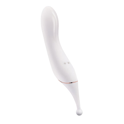 Bodywand dual stim vario clit stimulator, purple silicone, with textured head for pleasure.