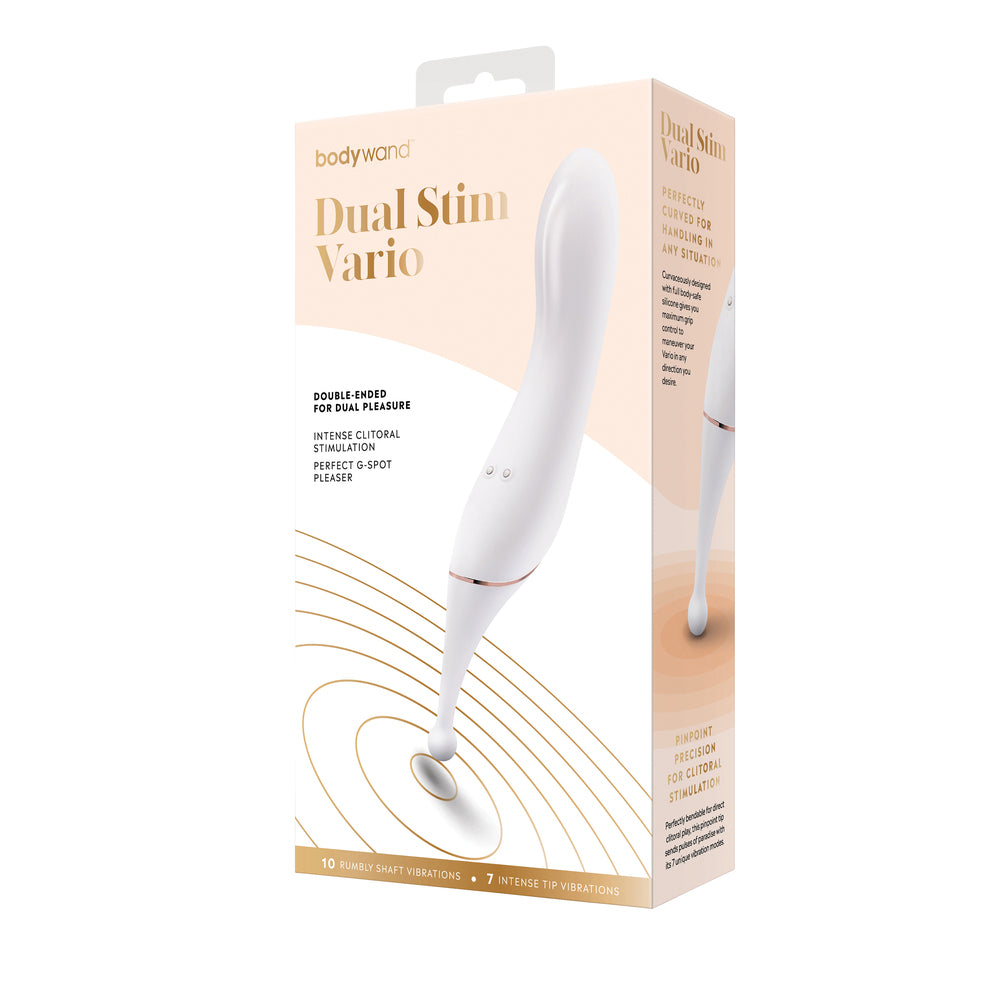 Bodywand dual stim vario in sleek black, a clitoral vibrator for sensual pleasure.