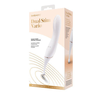 Bodywand dual stim vario in sleek black, a clitoral vibrator for sensual pleasure.