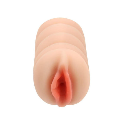 chloe temple star pussy stroker masturbator in realistic flesh tone, a textured pleasure toy