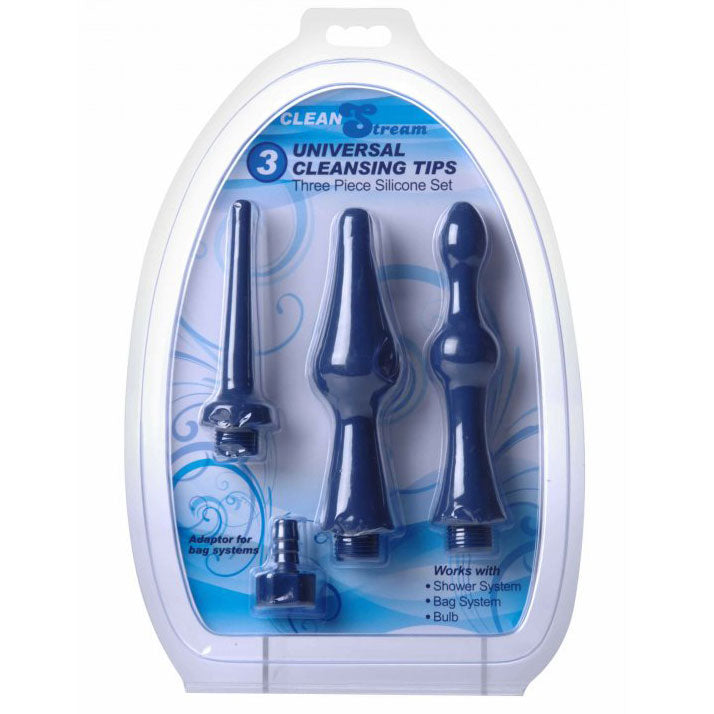 Close-up of clean stream universal cleansing tips in white, for personal hygiene use.