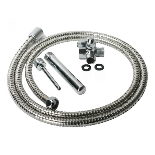 Clean Stream shower enema set with white bag, tubing and nozzle for personal hygiene.