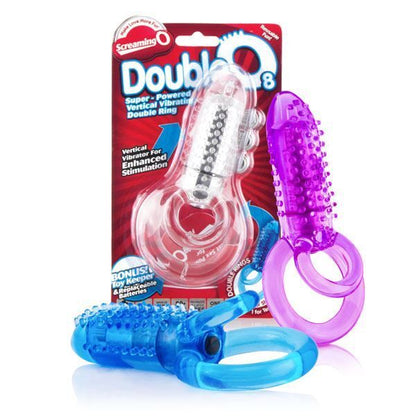 Purple Screaming O DoubleO 8 vibrating love ring for enhanced pleasure, made of smooth silicone.