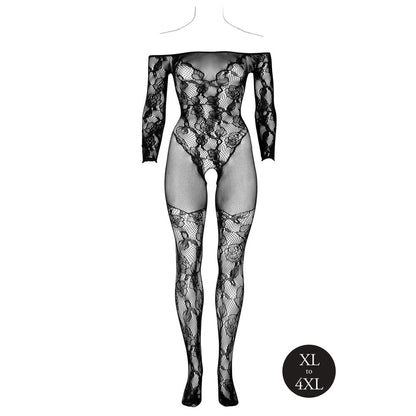 shots toys le desir bodystocking in black with off the shoulder long sleeves
