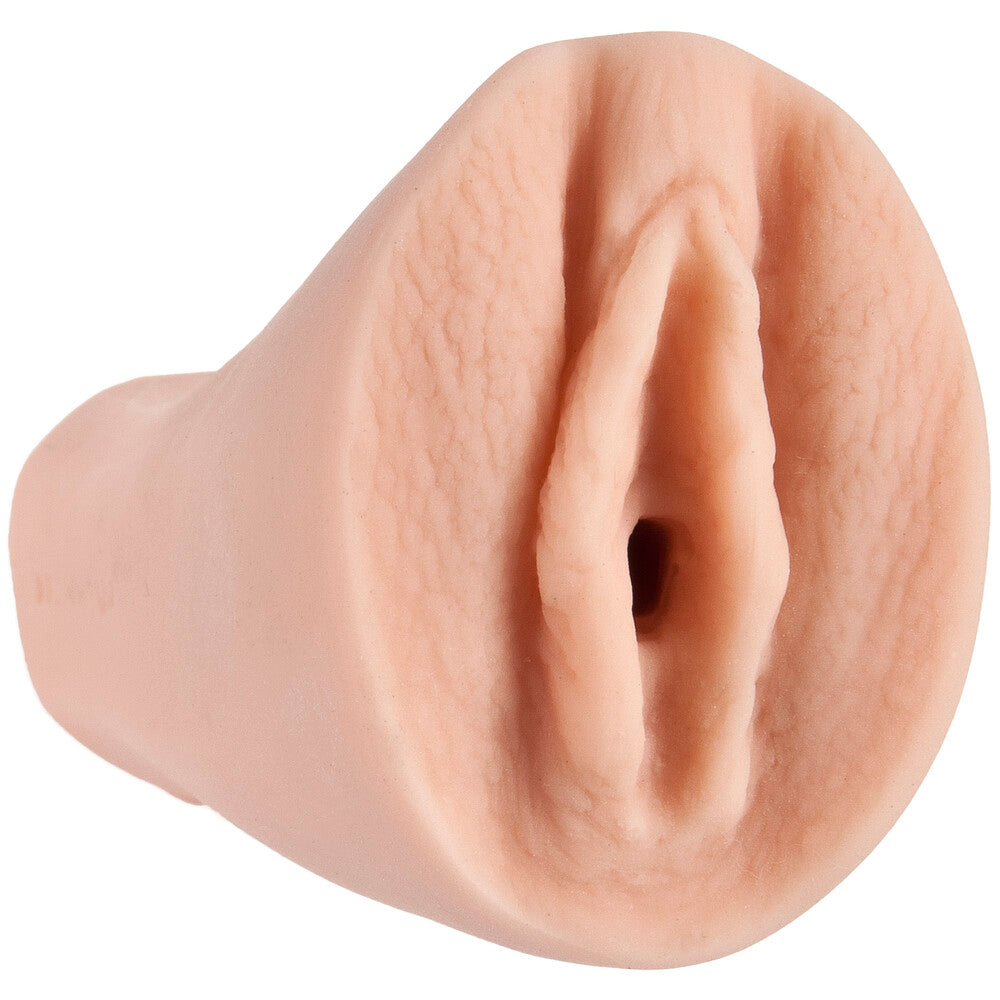 Doc Johnson virgin palm pal masturbator, flesh-toned, textured for solo adult fun.