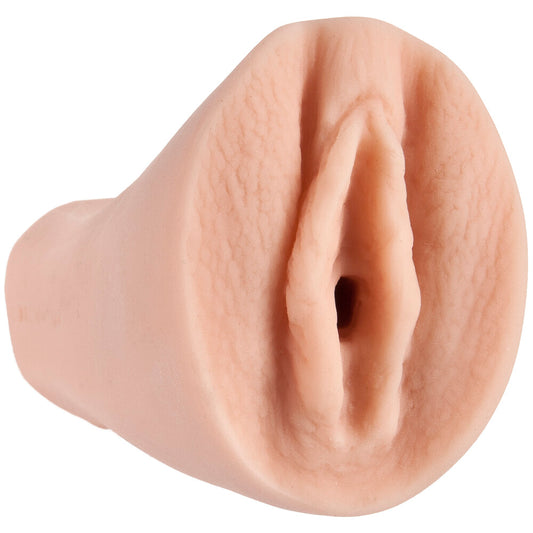 Doc Johnson virgin palm pal masturbator, flesh-toned, textured for solo adult fun.