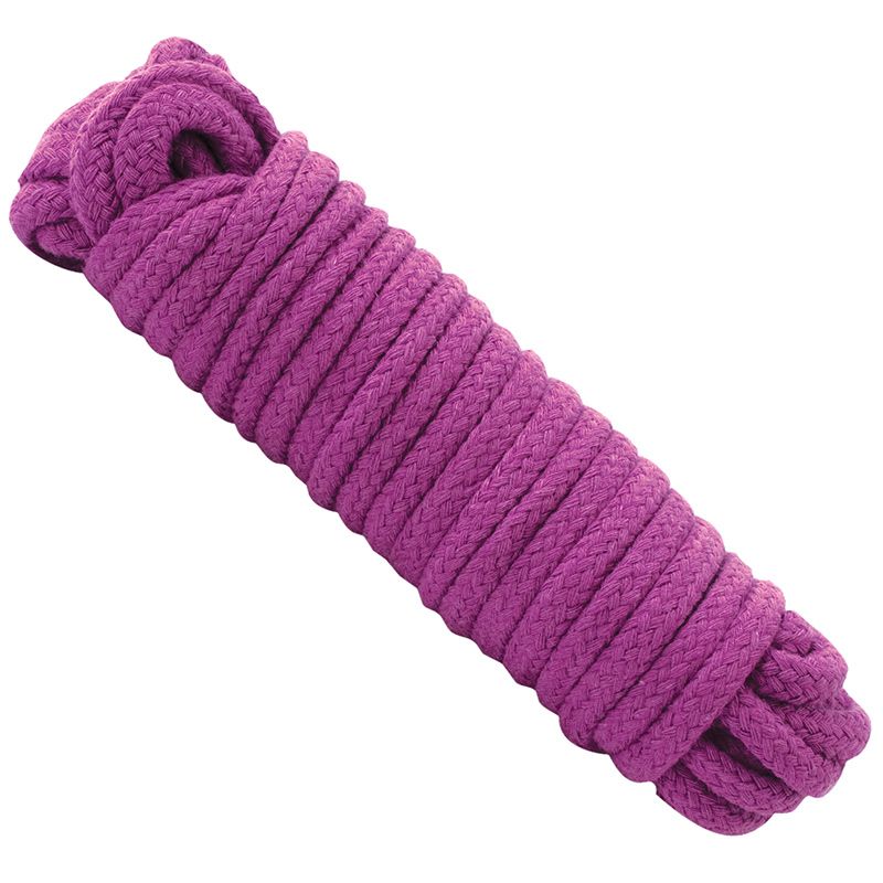 doc johnson japanese style bondage rope in purple; a kink and restraints item.