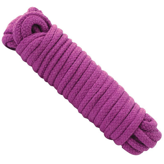 doc johnson japanese style bondage rope in purple; a kink and restraints item.