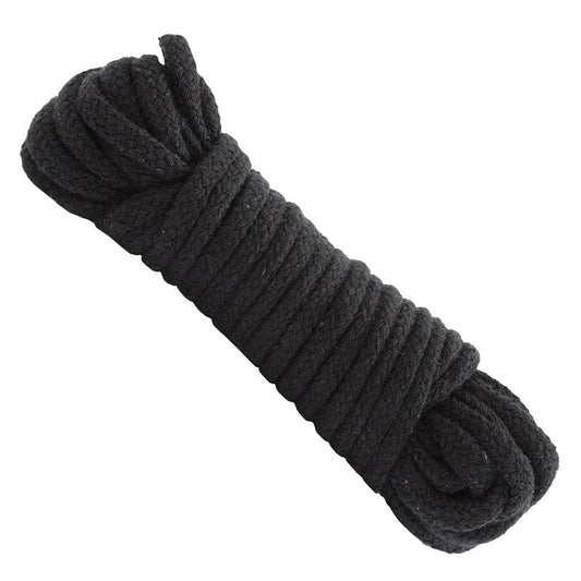 doc johnson black bondage rope in japanese style, a restraint for sensual play