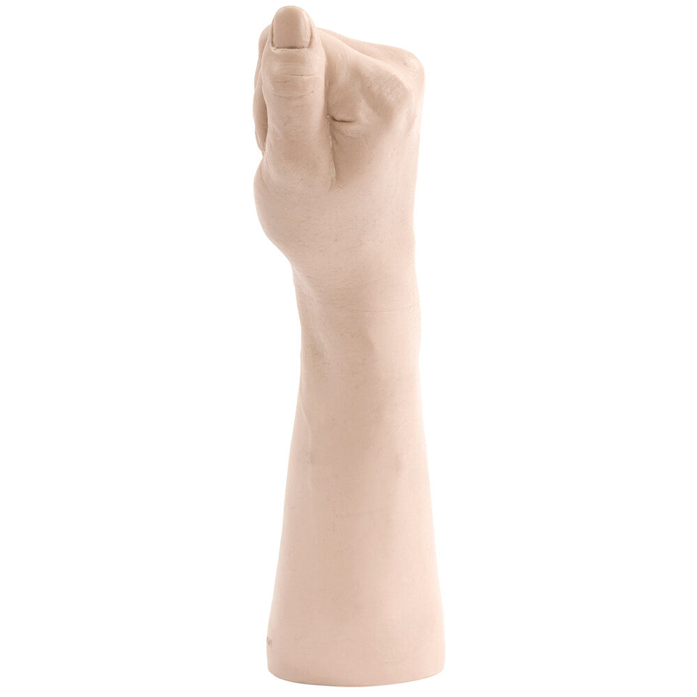 Realistic, flesh-toned dildo in the shape of a clenched fist, made by Doc Johnson.