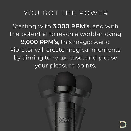 Matte black Doxy Die Cast 3 rechargeable wand massager, a sleek personal care item.