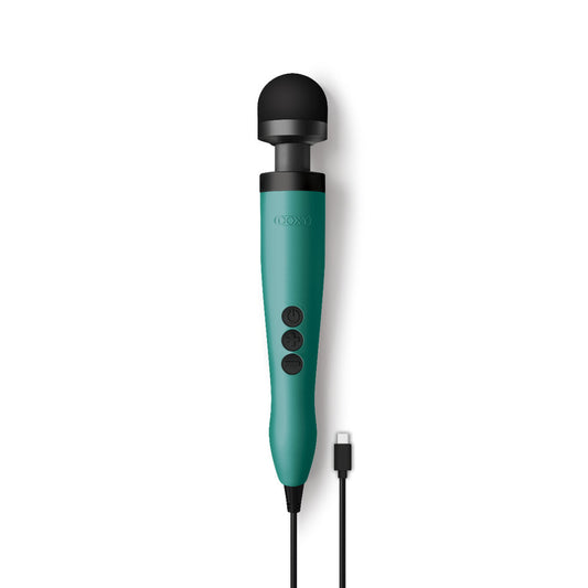 Turquoise doxy wand massager, usb powered for ease, a personal pleasure device.
