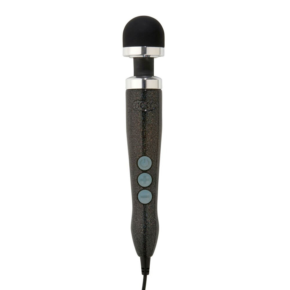 Doxy Wand Massager Number 3 in a black disco finish, a wand massager for personal use.