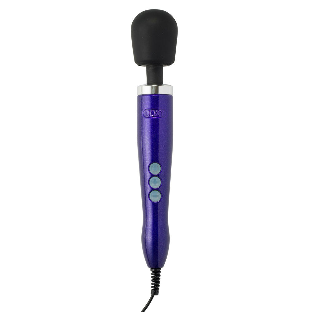 Purple doxy die cast wand massager with a uk plug for powerful personal massage