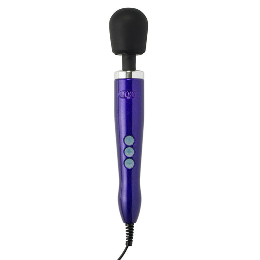 Purple doxy die cast wand massager with a uk plug for powerful personal massage