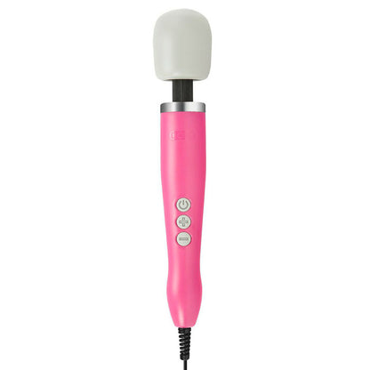 Close-up of a pink Doxy Wand Massager, a smooth and powerful personal massage device.