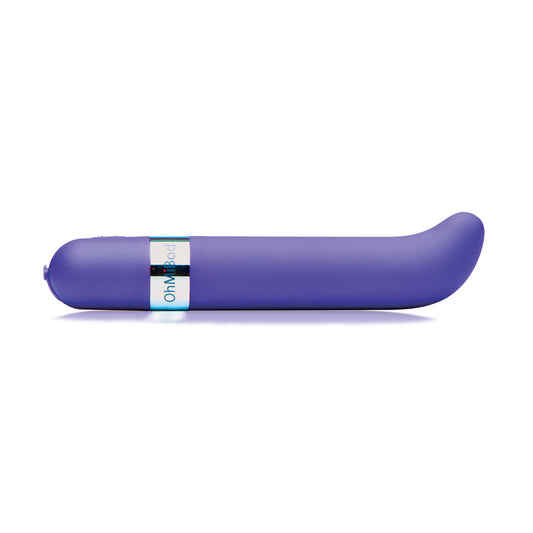 Purple ohmios freestyle g vibrator remote control toy, a sex toy for g-spot stimulation.