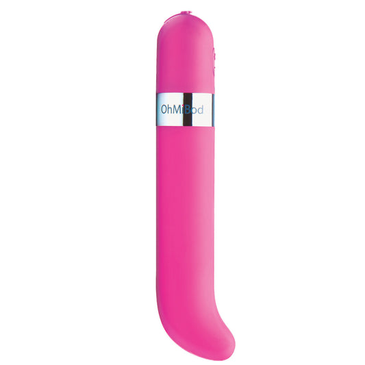 Pink OhMiBod Freestyle G vibrator with a smooth, ergonomic design for targeted pleasure.